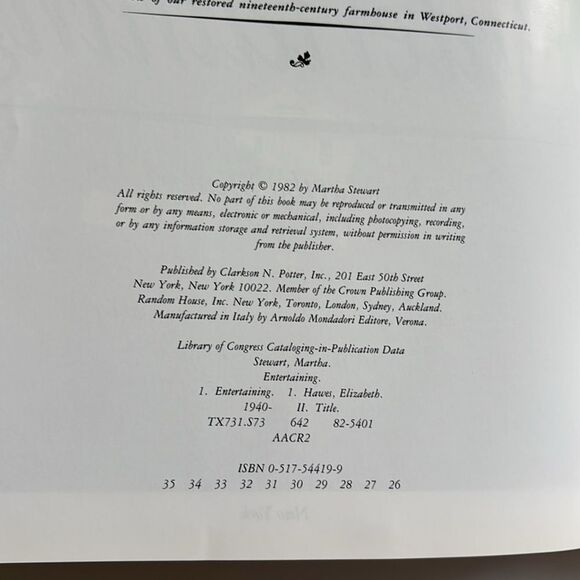 Martha Stewart Entertaining 1982 Hardcover Book Cookbook - Picture 13 of 14